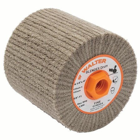 Walter 4-1/4 in. x 4 in. x 5/8-11 Fine Blendex Drum 07M344